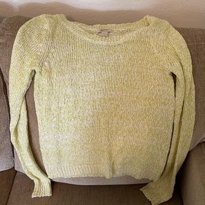 Lime green & white sweater shirt